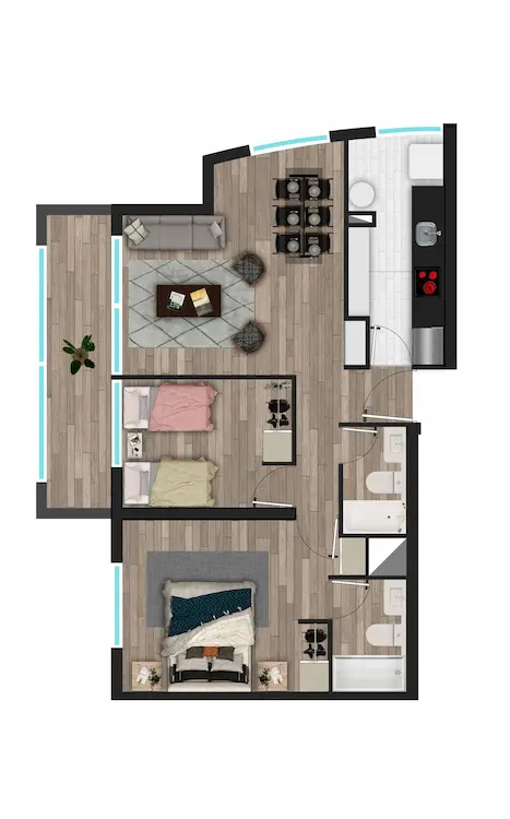 Planta modelo F