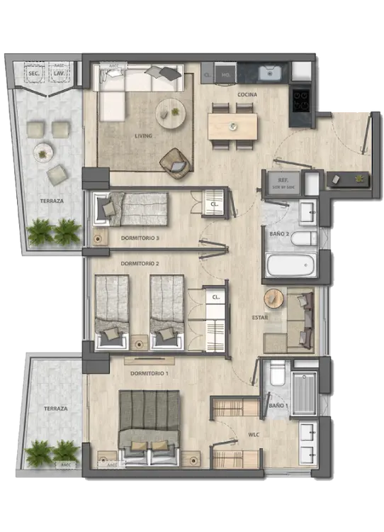 Planta modelo B1
