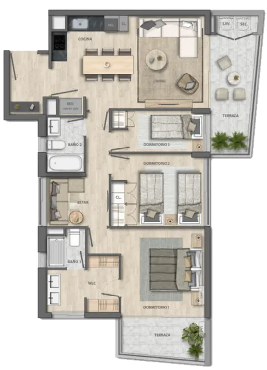 Planta modelo B2