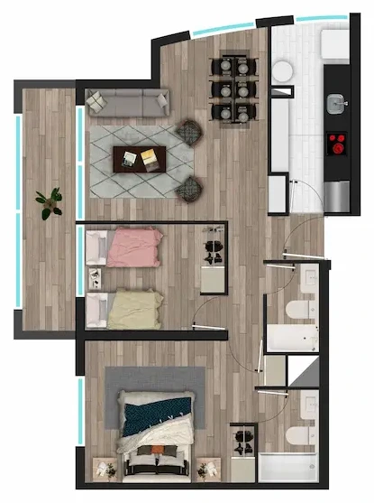 Planta modelo F
